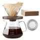 thumbnail image 1 of Lalord - Cafetera para verter sobre café, jarra de vidrio de borosilicato de 20 onzas con 100 filtro, 1 of 8