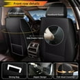 thumbnail image 5 of LAONNVIR Car Seat Covers,Seat Covers for Cars,Black Seat Protector Fashionable Breathable Leather Seat Cushion Seat Covers Fit for Most Cars(Black,Front Pair), 5 of 6