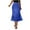 Dark Blue, variant on hoksml Women's Satin Midi Skirt, High Waist Silky Flowy A-Line Skirt with Back Zipper for Casual Office Party