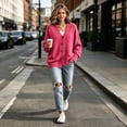 thumbnail image 6 of Aboser Ribbed Knit Cardigan Sweaters for Women Plus Size Button Down Cardigans Warm Casual V Neck Sweater Coat Loose Long Sleeve Knitwear, 6 of 9