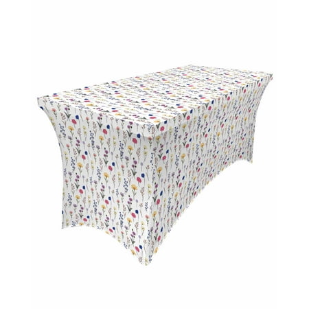

Watercolor Flower Leaf Elastic Table Skirt Wedding Birthday Table ration Table Skirt Tablecloth for Party