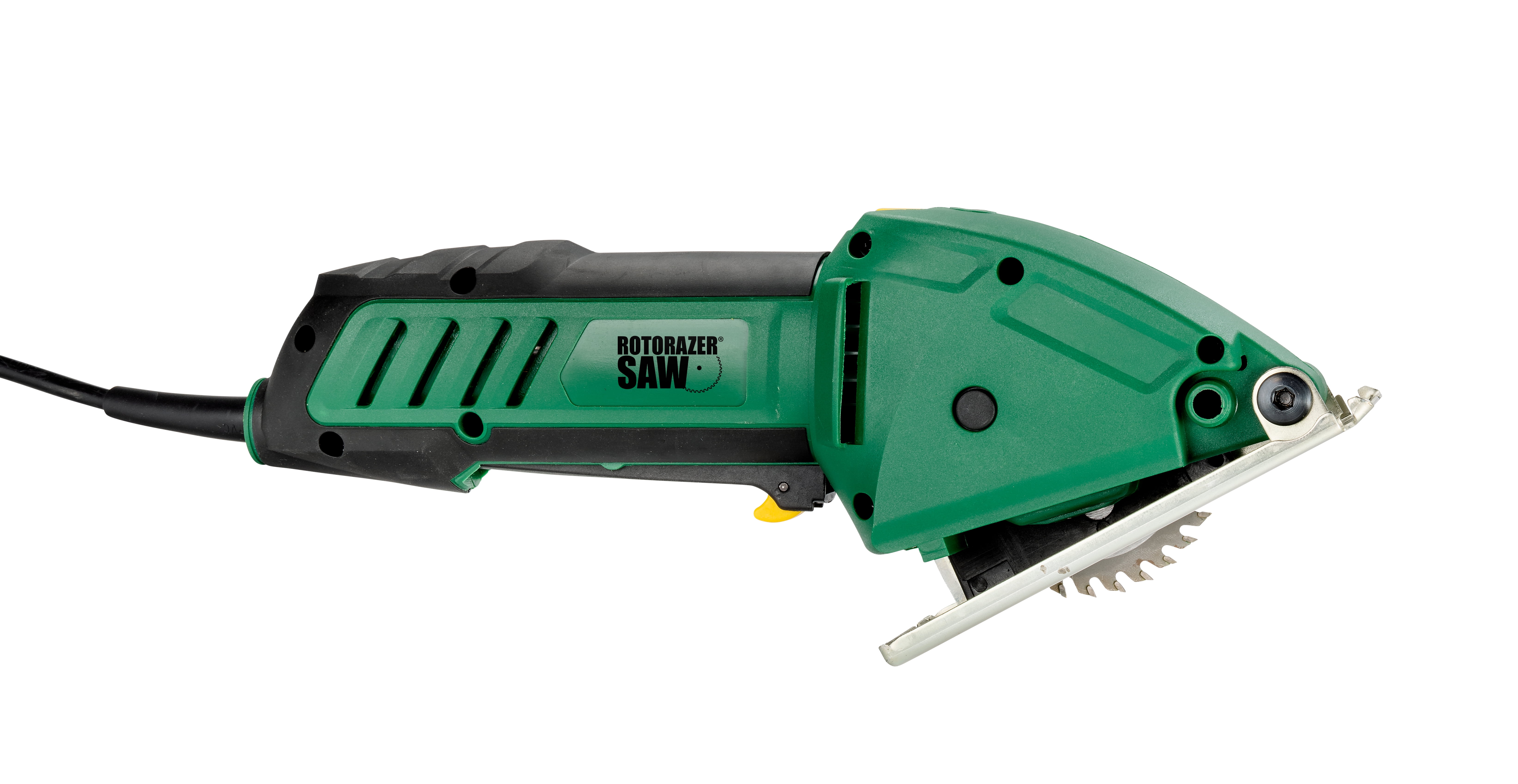 Rotorazer Compact Circular Saw Set with 3.35 in Blades, Dust Collector and Case, Green