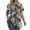 Black Gold Floral, variant on Plus Size Womens Tunic Tops Short Sleeve Casual Floral Shirts Swing Flare Dressy Blouses