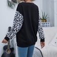 thumbnail image 4 of Camiseta de cobertura de impresión de manga larga casual con cuello en V para mujer Top Pompotops  gfhjh22427, 4 of 5