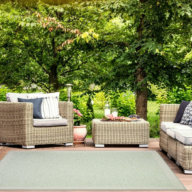 ECARPET Tapis d'Extérieur pour Patio, Terrasse, Jardin, Camping, Imperméable, Collection Veranda Classic