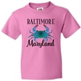 thumbnail image 3 of Inktastic Baltimore Maryland Vacation Blue Crab Youth T-Shirt, 3 of 5
