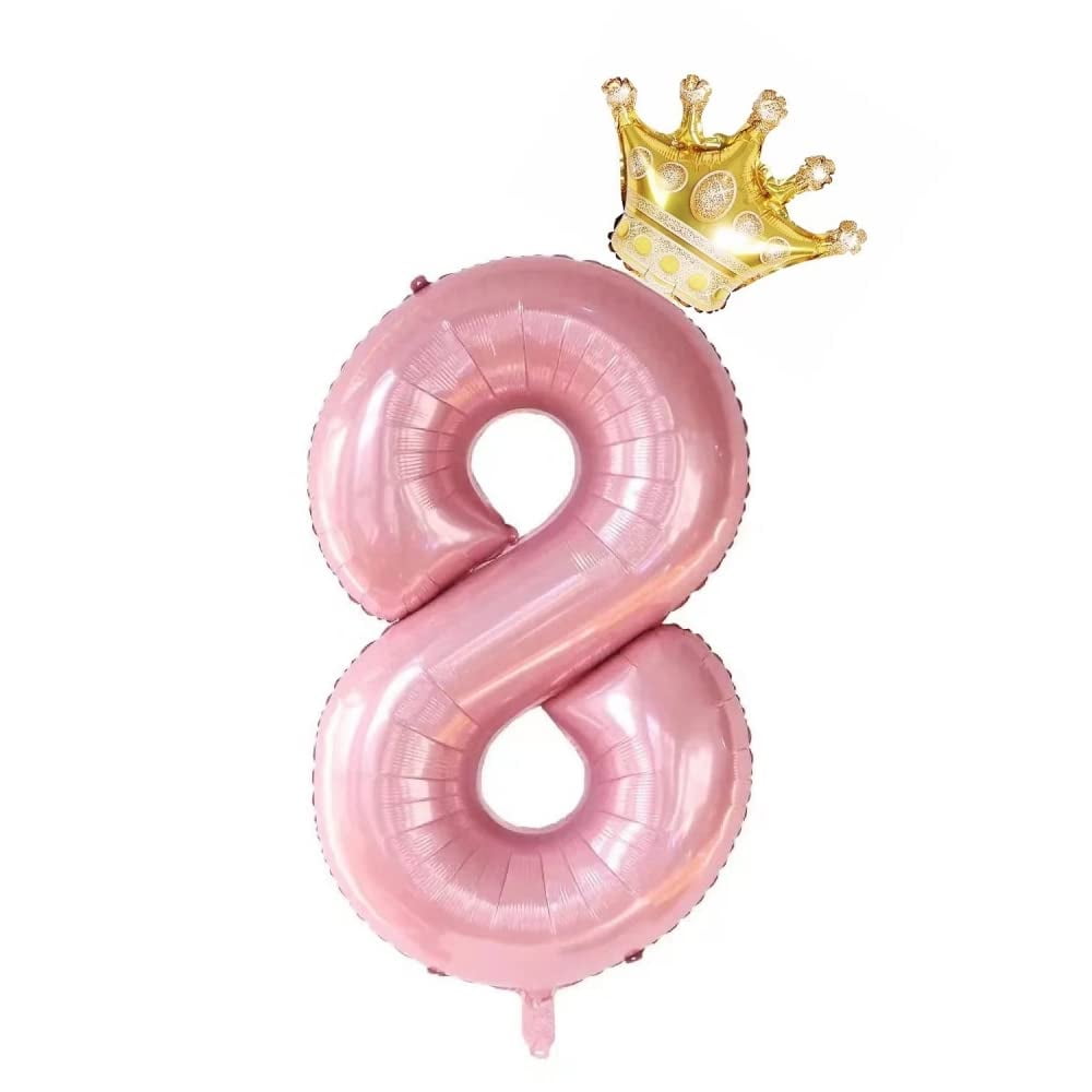 ZomefinKiu Girls 8th Birthday, 8 Year Old Birthday Bracelet Pink, 8th Birthday Crown Box, 8th Birthday Decorations for Girls, 8th Birthday Jewelry