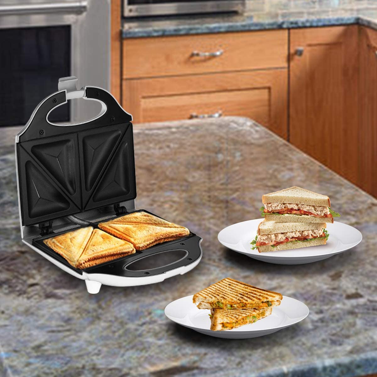 DMWD Mini Sandwich Maker Electric Waffle Iron Machine Panini