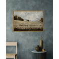 thumbnail image 6 of Drsoum 16x24in Framed Canvas Wall Art Vintage Classical Oil Painting The Vast Grassland Room Decor for Hallway Bedroom Living Room - Natural Framed, 6 of 7
