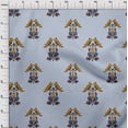thumbnail image 3 of oneOone Viscose Jersey Fabric Leaves|Bird & Floral Block Print Sewing Fabric BTY 60 Inch Wide, 3 of 5