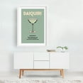 thumbnail image 2 of Daiquiri - Santiago de Cuba Cuba Illustration Cocktail Vintage Poster Typography Bar Kitchen Decor Minimalist Pastel White Framed Wall Art Print 16 x 24 inches, 2 of 3
