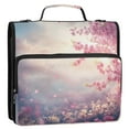 thumbnail image 3 of ALAZA Zipper Binder Bag Peach Floral Sunset 3 Ring File Folder Binder Organizer Bag, 3 of 8