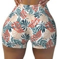 thumbnail image 2 of Picia Tropical Leaves Printed Workout Shorts for Women Seamless Scrunch Butt Lifting High Waisted Yoga Gym Booty Running Moisture-wicking Short Pants-Medium, 2 of 9