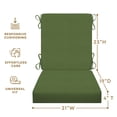 thumbnail image 6 of Textured Solid Artichoke Green Highback Dining Chair Cushion, 6 of 8