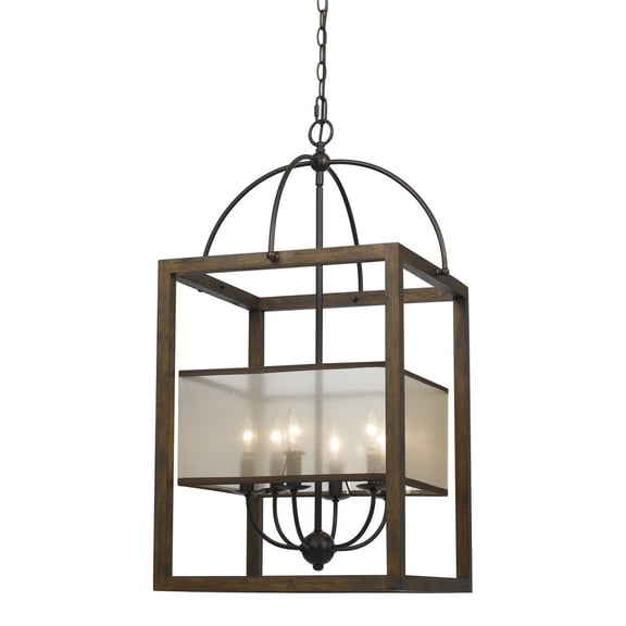 Cal Lighting 60W X 6 Rectangular Chandelier