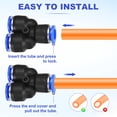 thumbnail image 4 of Uxcell 10-Pack Inline Manifold Union Fitting, Y Splitter 10mm(3/8") OD Plastic Pneumatic Push to Connect Tube Fittings, 4 of 6