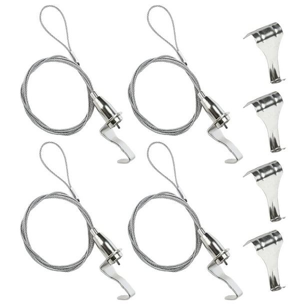 Sistema de riel para colgar cuadros de 4 piezas, kit de riel para colgar cuadros, hecho a mano, resistente y pesado 05 metros