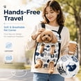 thumbnail image 6 of Pet Carrier for Cat Black Xl Canvas Pet Backpack Carrier Portable Cat Travel Carrier Chest Mount Soft Small Pet Carrier for Walking Hiking and Trips Ideal Pet Travel Carrier Gift, 6 of 6