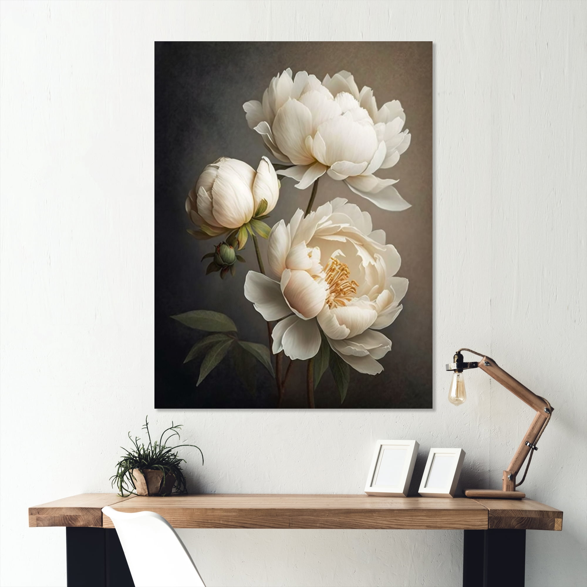 Designart Peony Flower IV Canvas Wall Art