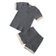 thumbnail image 4 of Sonducket Baby Kids Top Shorts Outfit Manga corta Botones a rayas Babysuit conjuntos de ropa dos 5-6J Sonducket AP002539-10, 4 of 6