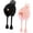 Black & Pink, variant on Kids Beanie Hat Children Boys Girls Winter Warm Knit Soft Cap 2 Pack