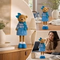 thumbnail image 6 of ZORVINEX Retractable Leg Christmas Bear Decor Stretchable Standing Bear Stuffed Figurine Holiday Plush Ornament For Fireplace Shelf Tabletop Home Party Decoration,Multicolor C, 6 of 7
