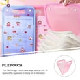 thumbnail image 4 of LEORX Waterproof Large Capacity Pink Multi Pocket File Organizer for Documents, 4 of 5