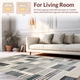 thumbnail image 2 of ODIKA 4'x6' Machine Washable Non-Slip Area Rug, Stylish Black Beige & Grey Textured Geometric Design High Traffic Rug, Gray, 144440, 2 of 7