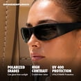 thumbnail image 4 of Grinderpunch Super Dark CAT 4 Sunglasses Polarized Blackout Lenses for Light Sensitivity & Migraine Relief Wrap Around - Matte Black Superdark, 4 of 10