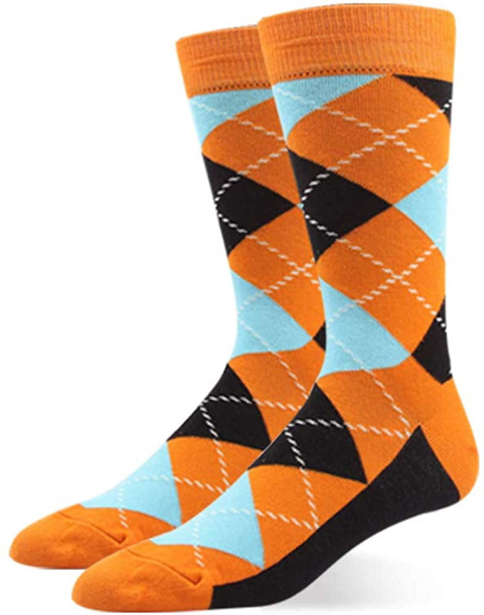 Chaussettes Habillées Homme XL Grande Taille - Motif Argyle Rouge/gris/noir