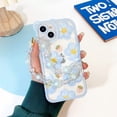 thumbnail image 4 of Compatible for iPhone 13 Case Clear Cute Flower Floral with Chain for Girls Women Pattern Soft TPU Shockproof Protective Girly for iPhone 13-Blue Flower, 4 of 13