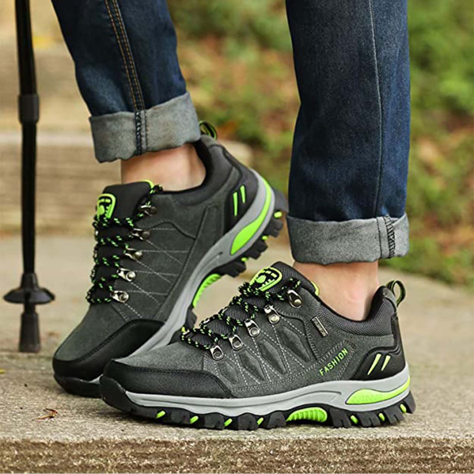 Womens Hiking Shoes Couple Outdoor Walking Shoes Mesh Hiking Shoes Large Size Breathable Mesh Shoes Fishing Shoes 