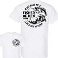 thumbnail image 4 of Jesus Made Me a Fisher of Men 2-Sided T-Shirt – Funny Christian Tee, “I Catch, He Cleans” Design, Father’s Day Gift, Humor Shirt for Dad, 4 of 7