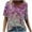 #7-Purple, variant on Pntutb Womens Clearance,Women's Plus Size Short Sleeve Printed V-Neck Tops Tee T-Shirt Blouse Rollback Green M