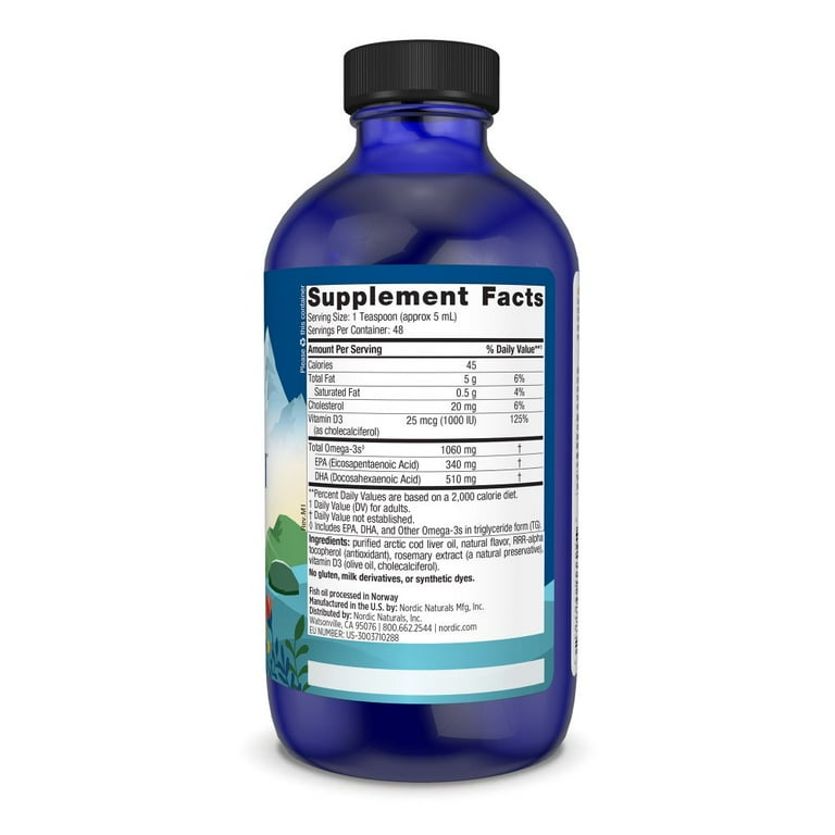 Nordic Naturals, Arctic-D Cod Liver Oil Liquid, 1060 Mg, Lemon