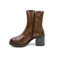 thumbnail image 2 of Lyla Cognac Square Block Heel Zip Boot, 2 of 6