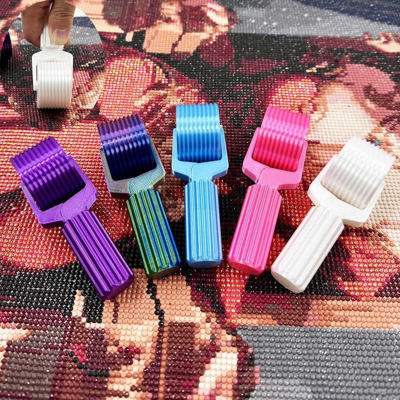 Diamond Art Roller Set (2PCS) - Detachable Easy-Grip Hand Rollers with Tools for Rhinestone & Embroidery Projects | Essential DIY Craft Kit (Random Colors)