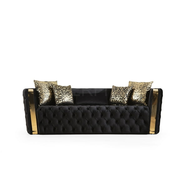 JERFIT Antique Gray Velvet Convertible Sofa Bed with USB Ports, 3-Position Adjustable Back, 2 Pillows & Storage for Living Room