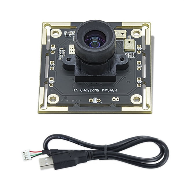 Módulo de Cámara de 5 MP y 2 K, Micrófono Incorporado, Lente de Cámara con Enfoque Manual Ajustable y Controlador USB Gratuito de 100° para PC