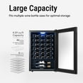 thumbnail image 3 of Yeego 46 Bottle Wine Cooler Refrigerator, 4.6 cu.ft. Wine Fridge with Double Glass Door for Home & Office, Black, 3 of 11