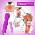 thumbnail image 3 of ZOUYUE Portable Soft Mini Personal Messager Wand Travel Size Silicone Massage Pleasure Handheld with Twenty Vibrating Patterns Eight Speeds Body Massager Cordless Rechargeable,Purple, 3 of 4