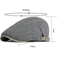 thumbnail image 2 of CoCopeaunts Beret Hat Male Female Autumn Winter Hat Adjust Flat Ivy Cap Striped Artist Painter Beret Hat Newsboy Cap, 2 of 7