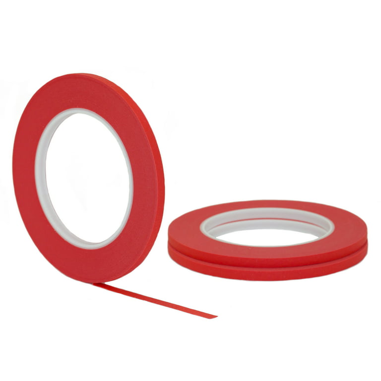 3 pk 1 inch x 60yd STIKK Red Painters Tape 14 Day Easy Removal Trim Edge  Finishing Decorative Marking Masking Tape (.94 in 2 