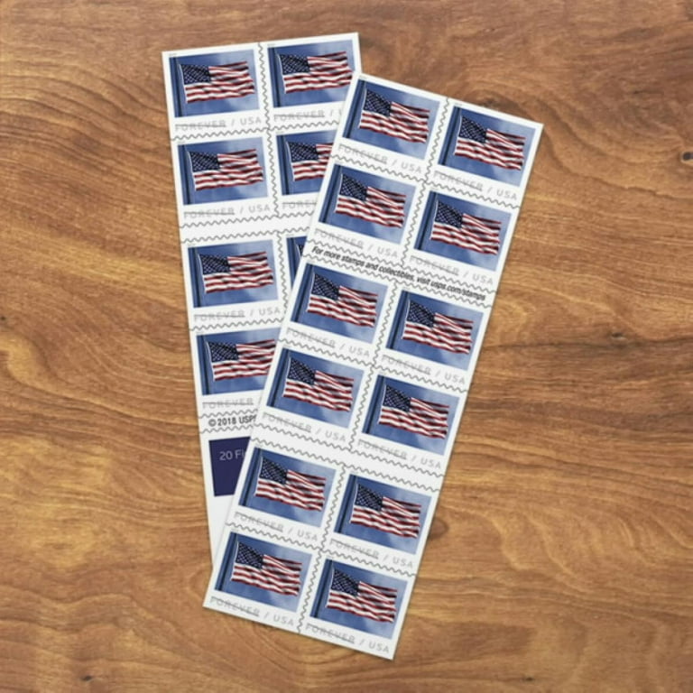 USA USPS US Flag Forever Stamp 60 Stamps, (3 Booklets of 20 Stamps