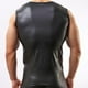 thumbnail image 4 of Camiseta de cuero de imitación negra de verano Camiseta sin mangas Chaleco sin mangas Top sin mangas para hombres Sunnimix  Camiseta para hombre, 4 of 8