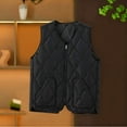 thumbnail image 3 of Womens Lightweight Quilted Puffer Vests Padded Zip up Sleeveless Jacket Oversized Waistcoat Outerwear with Pockets New Womens Jackets Fall Fashion Black 5XL, 3 of 4