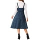 thumbnail image 3 of Vestido midi de tirantes sin mangas de corte A de cuadros vintage de INSPIRE CHIC para mujer M Verde oscuro, 3 of 5