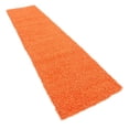 thumbnail image 2 of Unique Loom 3126272 2 ft. 6 in. x 10 ft. Solid Shag Runner Rug, Tiger Orange, 2 of 2