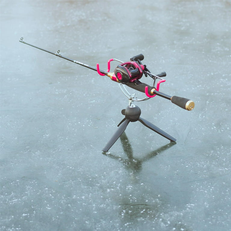Metal Folding Ice Fishing Rod Holder Three-Foot Design Adjustable Angling  Tools Accessory Holder Stand Equipment Lightweight for Outdoor Sea , U  shape 