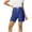 Blue, variant on Luvrsol Shorts for Women Quick Dry Moisture Wicking Athletic Pants with Pockets Side Zippers, Size S-2XL